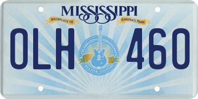 MS license plate OLH460