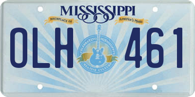 MS license plate OLH461