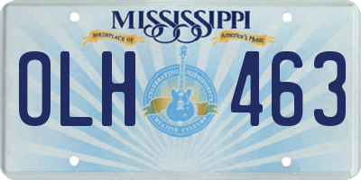 MS license plate OLH463