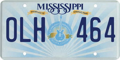 MS license plate OLH464