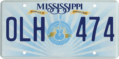 MS license plate OLH474