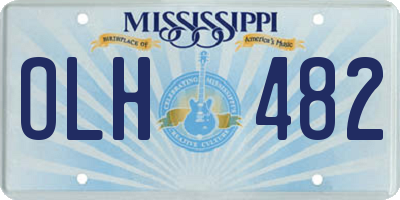MS license plate OLH482
