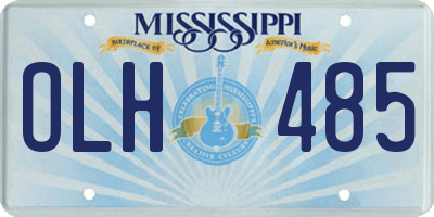 MS license plate OLH485