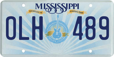 MS license plate OLH489