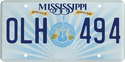 MS license plate OLH494