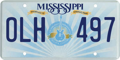 MS license plate OLH497