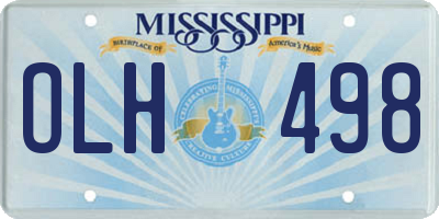 MS license plate OLH498