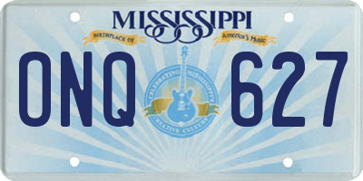 MS license plate ONQ627