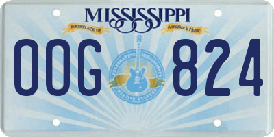 MS license plate OOG824