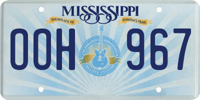 MS license plate OOH967