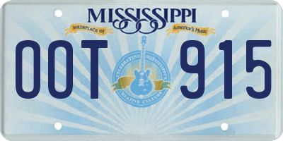 MS license plate OOT915