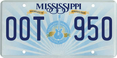 MS license plate OOT950
