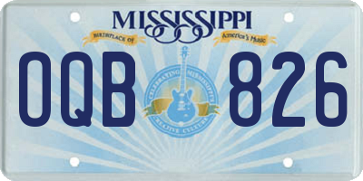 MS license plate OQB826
