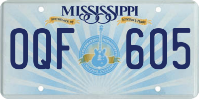 MS license plate OQF605