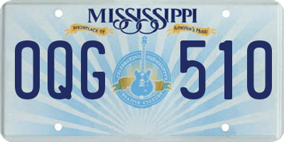 MS license plate OQG510