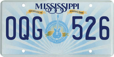 MS license plate OQG526