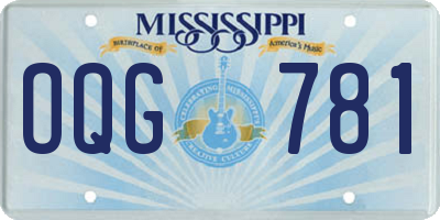 MS license plate OQG781