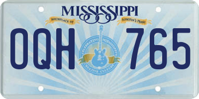 MS license plate OQH765