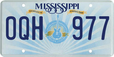 MS license plate OQH977