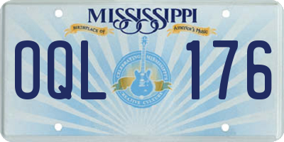 MS license plate OQL176