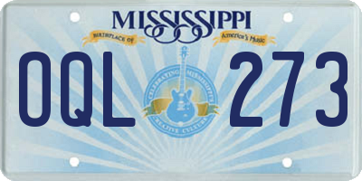 MS license plate OQL273