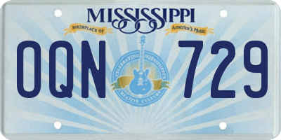 MS license plate OQN729