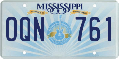 MS license plate OQN761