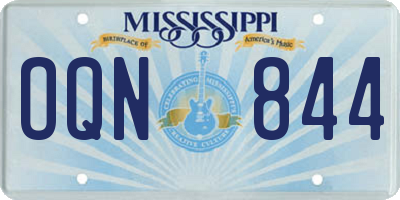 MS license plate OQN844