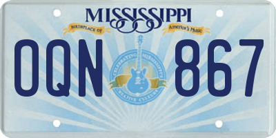 MS license plate OQN867