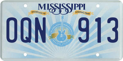 MS license plate OQN913