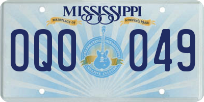 MS license plate OQO049
