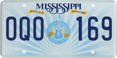 MS license plate OQO169