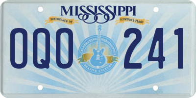 MS license plate OQO241