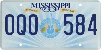 MS license plate OQO584