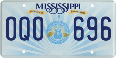 MS license plate OQO696