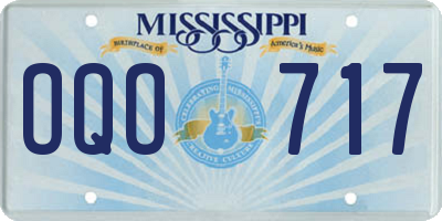 MS license plate OQO717