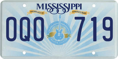 MS license plate OQO719