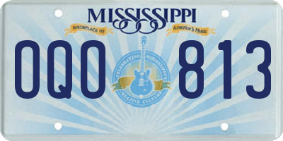 MS license plate OQO813