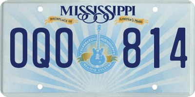 MS license plate OQO814