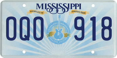 MS license plate OQO918