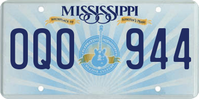 MS license plate OQO944