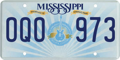 MS license plate OQO973