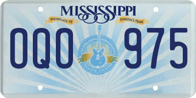 MS license plate OQO975