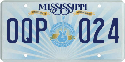 MS license plate OQP024