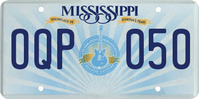 MS license plate OQP050
