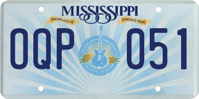 MS license plate OQP051
