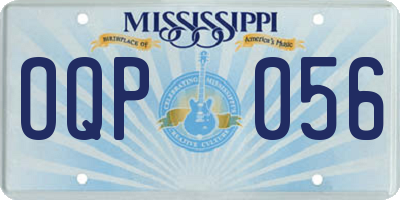 MS license plate OQP056