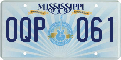MS license plate OQP061