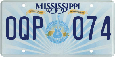 MS license plate OQP074