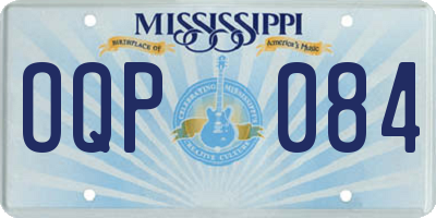 MS license plate OQP084